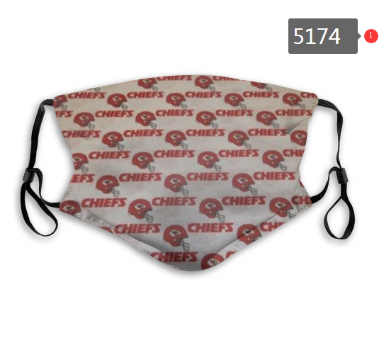 2020 NFL Kansas City Chiefs #5 Dust mask with filter->nfl dust mask->Sports Accessory